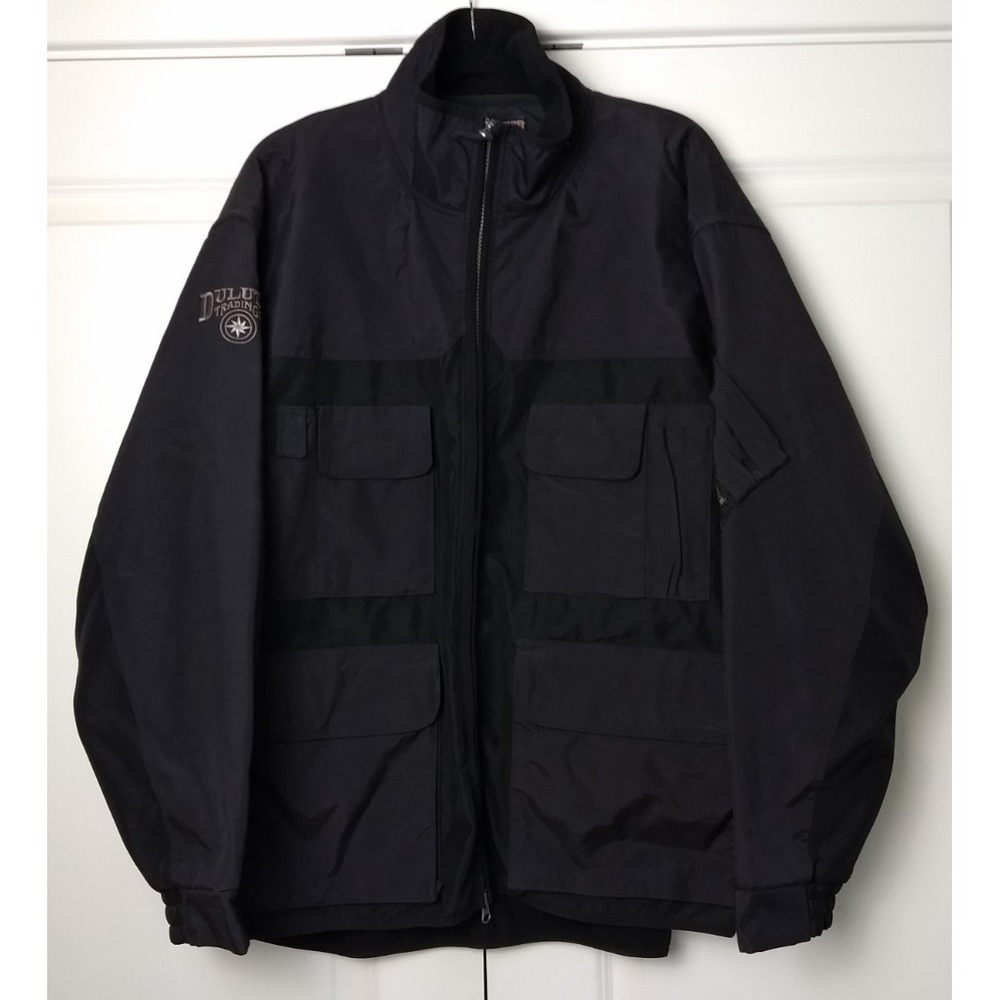 Duluth Trading Nylon Tradesmen Jacket Men XL Rugged Workwear Fleece Logo Pockets
